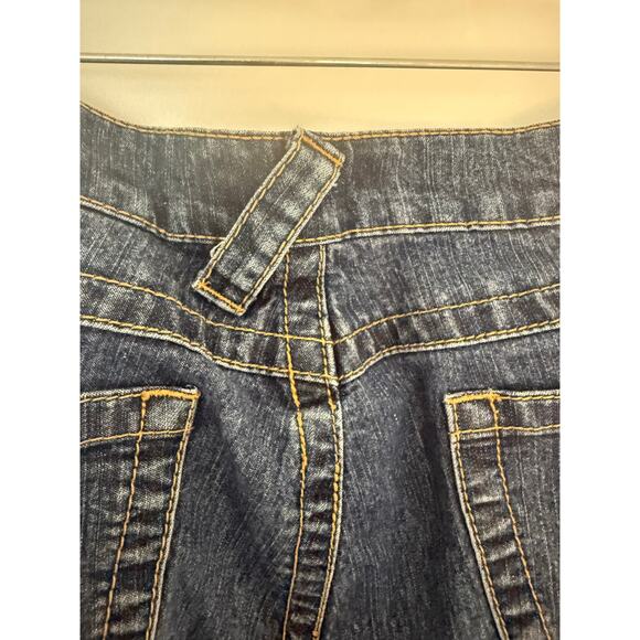 Baby Phat Women’s Jeans Size 11 Straight Leg Dark Wash Gold Cat Logo Y2K Denim - Picture 6 of 10